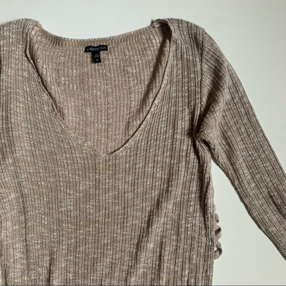Express Long Sleeve Knit Sweater - Picture 1 of 10